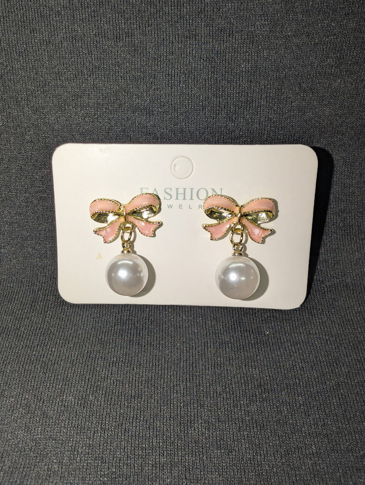 Pink Bow Earrings