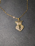 Heart w/Crown Pendant