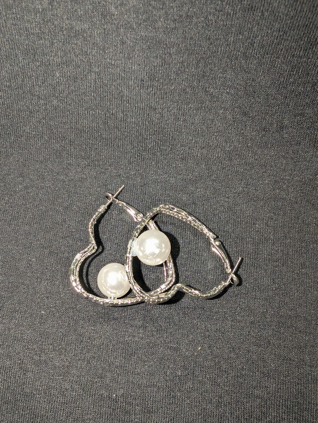 Heart w/Pearl Earrings