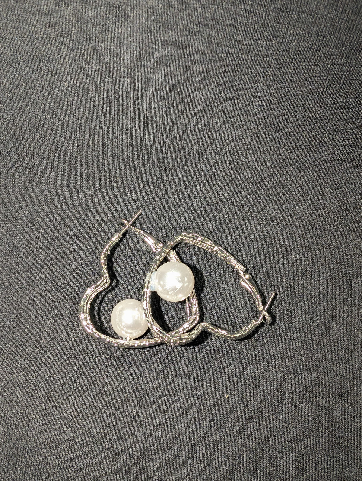 Heart w/Pearl Earrings
