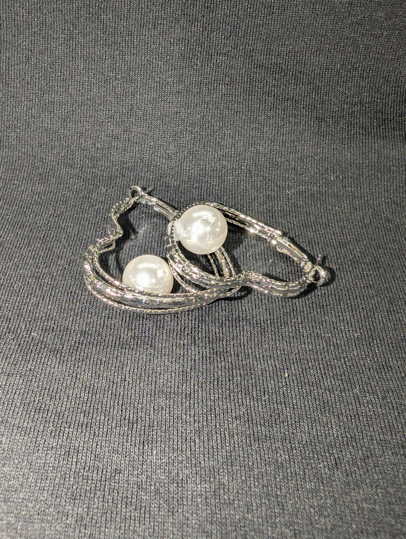 Heart w/Pearl Earrings