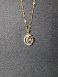 Moon w/Heart Pendant