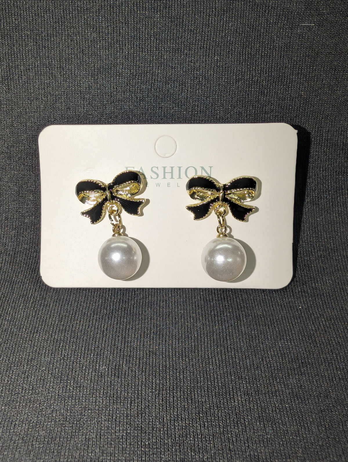 Black Bow Earrings